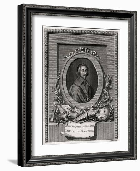 Armand Jean Du Plessis, Cardinal Et Duc De Richelieu, 1775-J Collyer-Framed Giclee Print