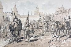 Crusaders on the March in the 11th Century with a Horse-Drawn Supply Wagon, 1886-Armand Jean Heins-Giclee Print