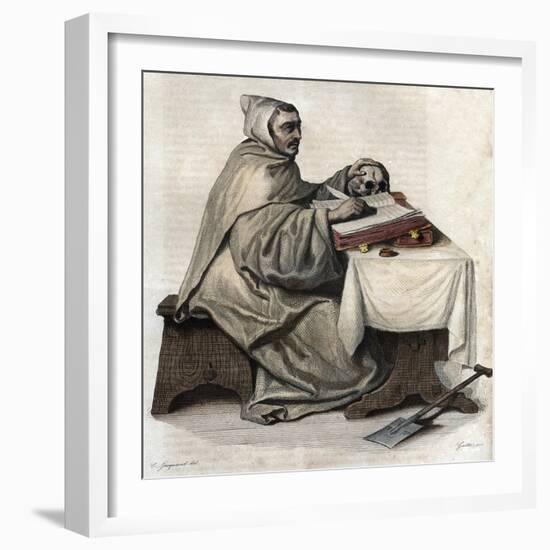 Armand Jean le Bouthillier de Rance, French abbot and founder of the Trappist Cistercians-French School-Framed Giclee Print