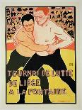 Reproduction of a Poster Advertising a Wrestling Tournament, at the Fountain, Liege, Belgium, 1899-Armand Rossenfosse-Giclee Print