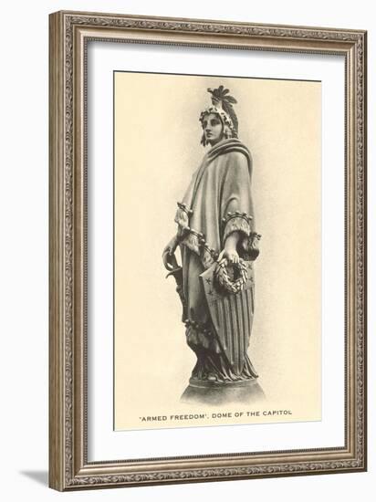 Armed Freedom, Capitol Dome, Washington D.C.-null-Framed Art Print