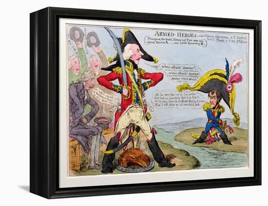 Armed Heroes, or Military Appearances at St. Stephen's and at St. Cloud's on the Day of Defiance,…-James Gillray-Framed Premier Image Canvas