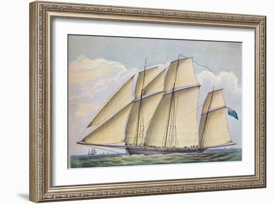 Armed Lugger Close Hauled With All Sail Set, 1825-John Rogers-Framed Giclee Print