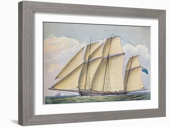 Armed Lugger Close Hauled With All Sail Set, 1825-John Rogers-Framed Giclee Print