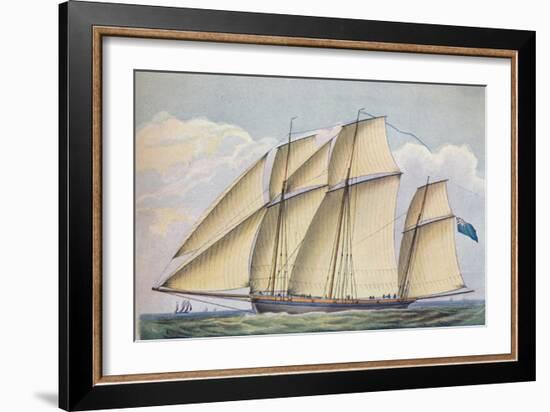 Armed Lugger Close Hauled With All Sail Set, 1825-John Rogers-Framed Giclee Print