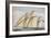 Armed Lugger Close Hauled With All Sail Set, 1825-John Rogers-Framed Giclee Print