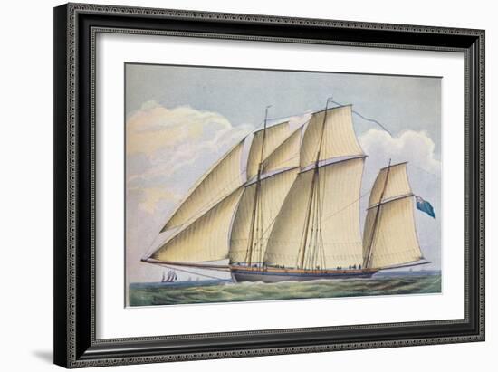 Armed Lugger Close Hauled With All Sail Set, 1825-John Rogers-Framed Giclee Print
