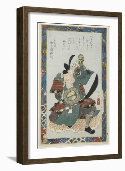Armed Old Warrior-Teisai Hokuba-Framed Giclee Print