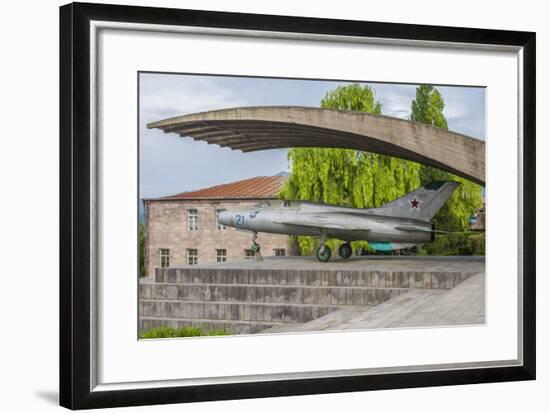 Armenia, Debed Canyon, Sanahin. MIG-21 jet fighter Monument-Walter Bibikow-Framed Premium Photographic Print