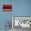 Armenia Flag Design with Wood Patterning - Flags of the World Series-Philippe Hugonnard-Framed Stretched Canvas displayed on a wall