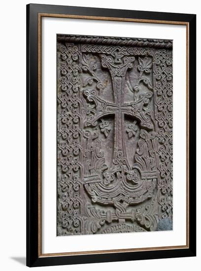 Armenia, Khachar or Historiated Tombstone from Monastery of Geghard-null-Framed Photographic Print