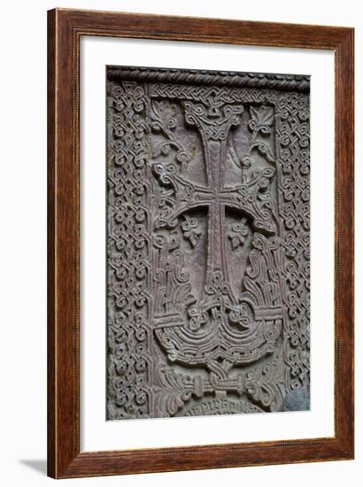 Armenia, Khachar or Historiated Tombstone from Monastery of Geghard-null-Framed Photographic Print