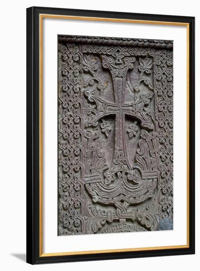 Armenia, Khachar or Historiated Tombstone from Monastery of Geghard-null-Framed Photographic Print