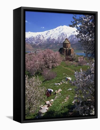 Armenian Church of the Holy Cross, on Akdamar Island, Beside Lake Van, Anatolia, Turkey-Woolfitt Adam-Framed Premier Image Canvas