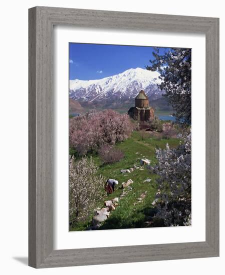 Armenian Church of the Holy Cross, on Akdamar Island, Beside Lake Van, Anatolia, Turkey-Woolfitt Adam-Framed Photographic Print