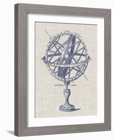 Armillary Sphere on Linen I-Vision Studio-Framed Art Print