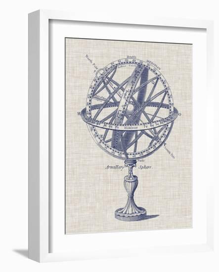 Armillary Sphere on Linen I-Vision Studio-Framed Art Print