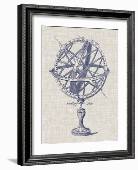 Armillary Sphere on Linen I-Vision Studio-Framed Art Print