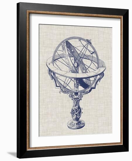 Armillary Sphere on Linen II-Vision Studio-Framed Art Print