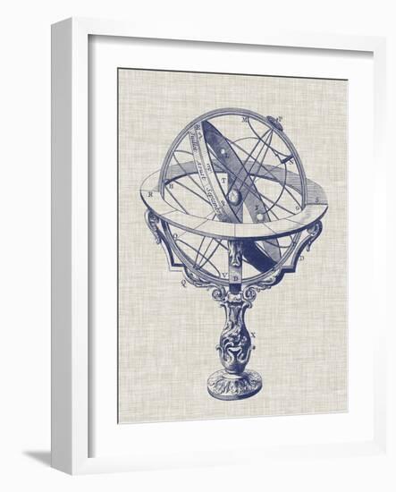 Armillary Sphere on Linen II-Vision Studio-Framed Art Print