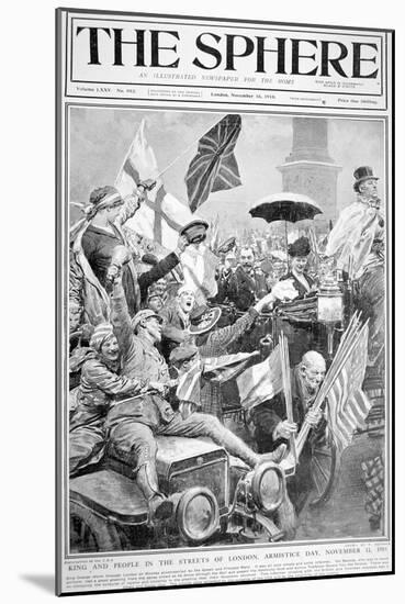 Armistice Day in London, 11th November 1918-null-Mounted Giclee Print