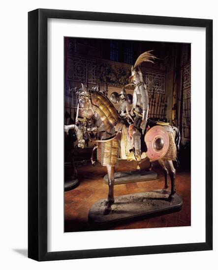 Armor in Steel, Gold, Silver, Chain Mail, Leather and Fabric-null-Framed Giclee Print