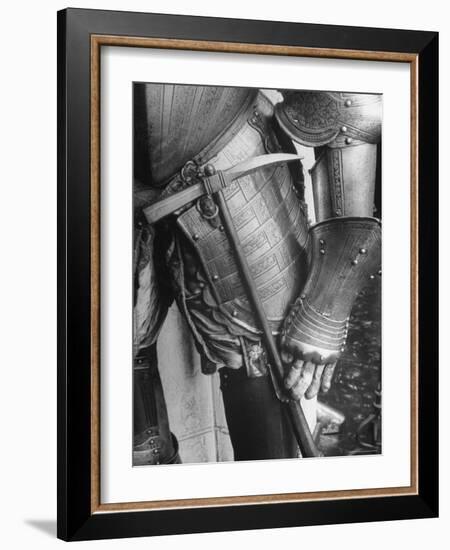 Armor Piercing Hammer Hanging from Belt of a Spanish Suit of Armor-Fritz Goro-Framed Photographic Print