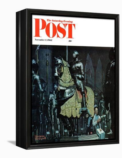 "Armor" Saturday Evening Post Cover, November 3,1962-Norman Rockwell-Framed Premier Image Canvas