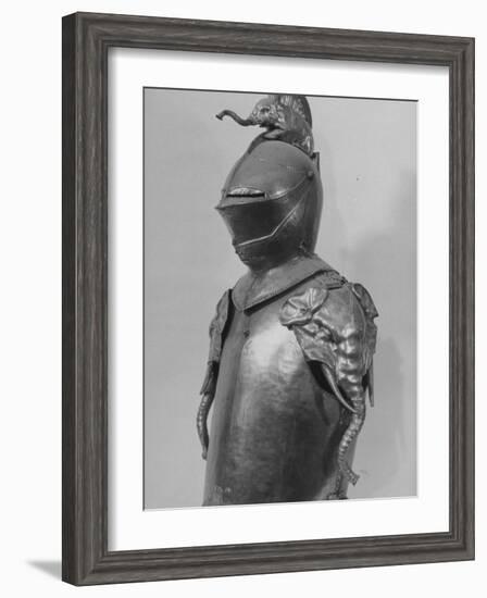 Armor Worn by Danish King Christian Iv, Carousels Decorated with Elephant Heads-null-Framed Photographic Print