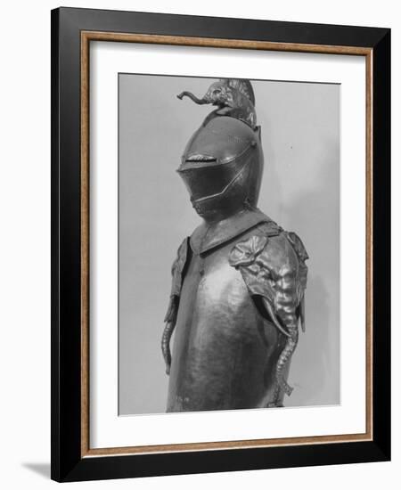 Armor Worn by Danish King Christian Iv, Carousels Decorated with Elephant Heads-null-Framed Photographic Print