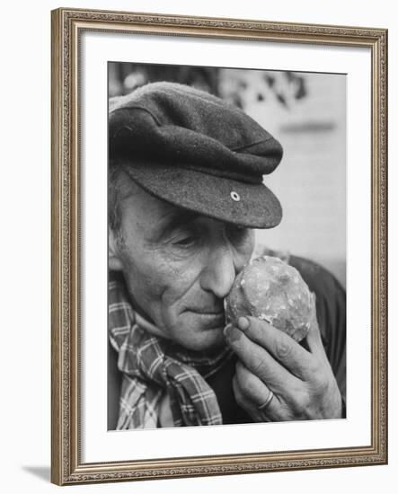 Armora of Truffle Is Inhaled by Italian Truffle-Gatherer-null-Framed Photographic Print