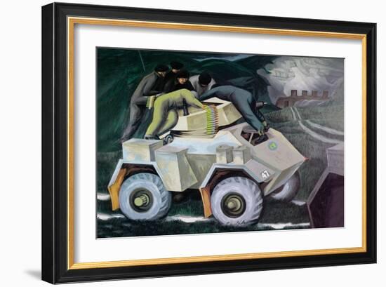 Armored Car in White-null-Framed Art Print