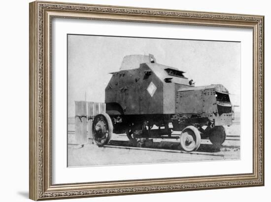 Armored Car on Rails, Baghdad, Iraq, 1917-1919-null-Framed Giclee Print