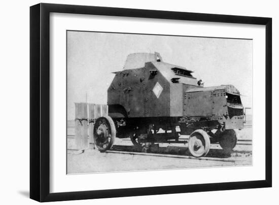 Armored Car on Rails, Baghdad, Iraq, 1917-1919-null-Framed Giclee Print