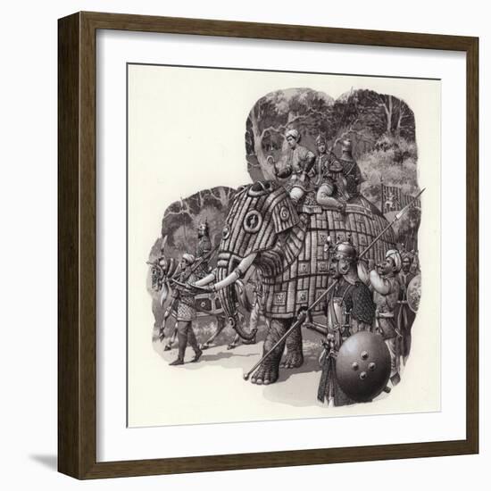 Armoured Chinese Army Elephant-Pat Nicolle-Framed Giclee Print