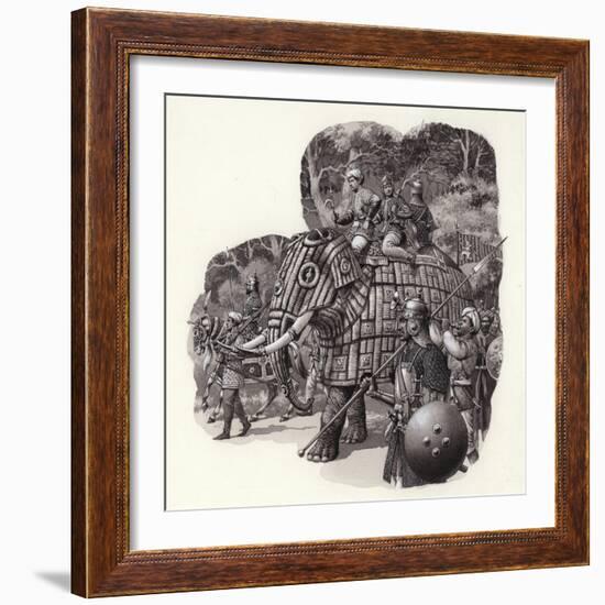 Armoured Chinese Army Elephant-Pat Nicolle-Framed Giclee Print