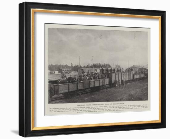 Armoured Train, Carrying Colt Guns, at Braamfontein-null-Framed Giclee Print