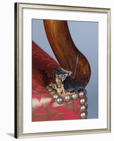 Armrest of Louis XIV Style Walnut Chair, Detail, France-null-Framed Giclee Print