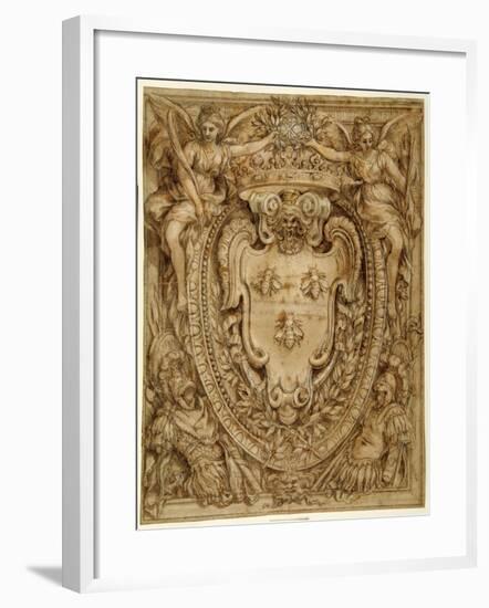 Arms of Don Taddeo Barberini, Principe Di Palestrina-Pietro Da Cortona-Framed Giclee Print