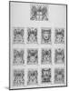 Arms of the Twelve Chief City Livery Companies Surmounted by the Arms of the City of London, 1667-Wenceslaus Hollar-Mounted Giclee Print