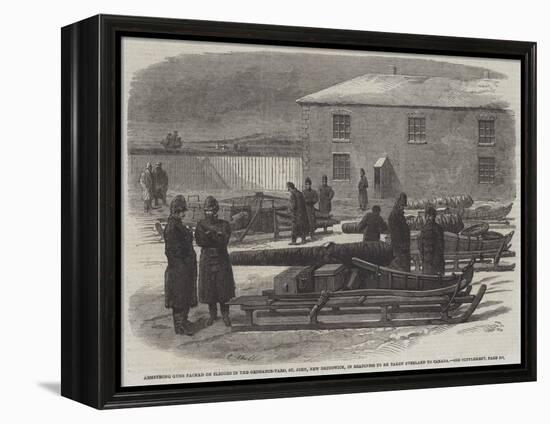 Armstrong Guns Packed on Sleighs in the Ordnance-Yard-null-Framed Premier Image Canvas