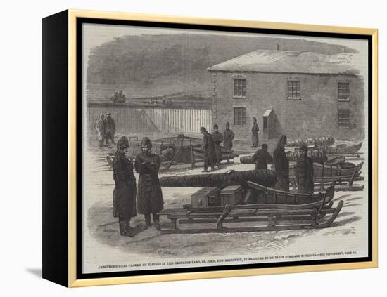 Armstrong Guns Packed on Sleighs in the Ordnance-Yard-null-Framed Premier Image Canvas