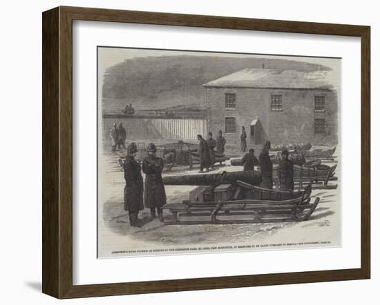 Armstrong Guns Packed on Sleighs in the Ordnance-Yard-null-Framed Giclee Print