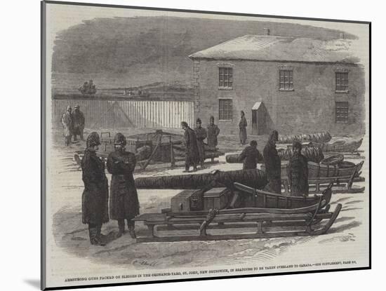 Armstrong Guns Packed on Sleighs in the Ordnance-Yard-null-Mounted Giclee Print