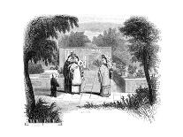 Ladies Walking, Garden Scene of One of the Wealthier Classes, 1847-Armstrong-Mounted Giclee Print