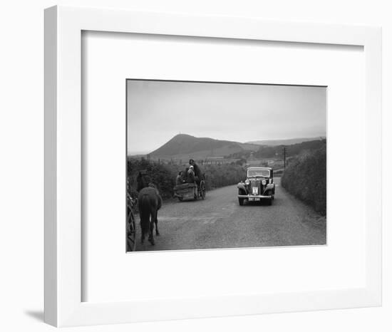 Armstrong-Siddeley saloon of FN Morgan competing in the South Wales Auto Club Welsh Rally, 1937-Bill Brunell-Framed Photographic Print