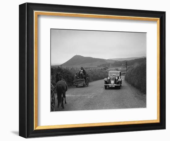Armstrong-Siddeley saloon of FN Morgan competing in the South Wales Auto Club Welsh Rally, 1937-Bill Brunell-Framed Photographic Print