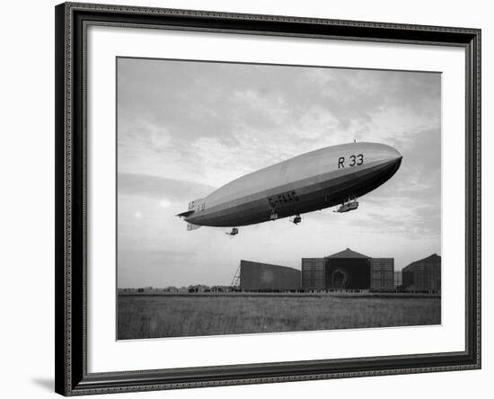 Armstrong Whitworth R33 Airship Outside the Hangars at Pulham in Norfolk, April 1925-null-Framed Photographic Print