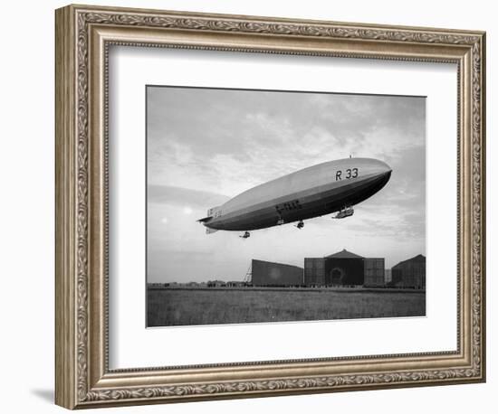 Armstrong Whitworth R33 Airship Outside the Hangars at Pulham in Norfolk, April 1925-null-Framed Photographic Print