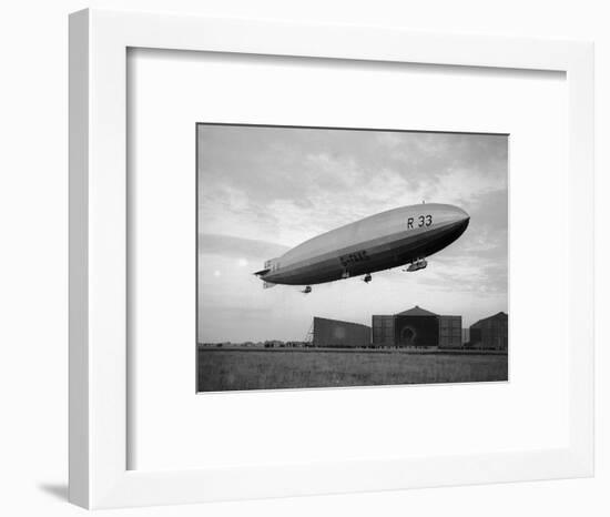 Armstrong Whitworth R33 Airship Outside the Hangars at Pulham in Norfolk, April 1925-null-Framed Photographic Print